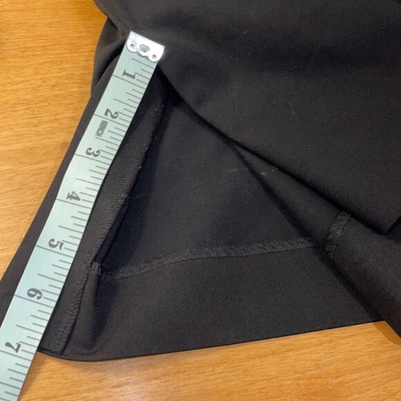 Ministry Of Supply Kinetic Sleeveless V Neck Side Slit Shift Dress Black Size 14 - Picture 10 of 11